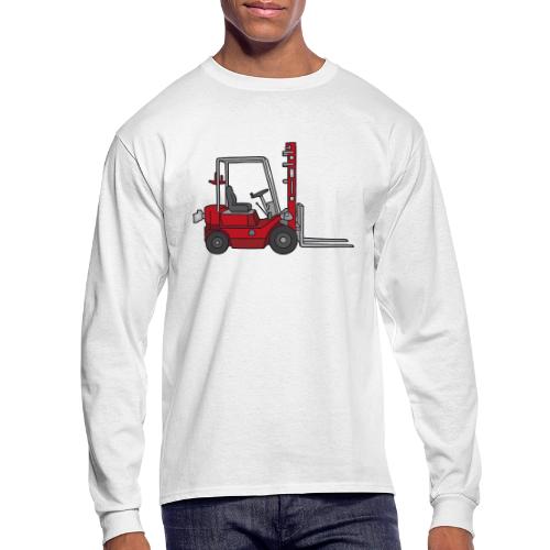 Red Fork-lift truck, stacker truck - Men's Long Sleeve T-Shirt