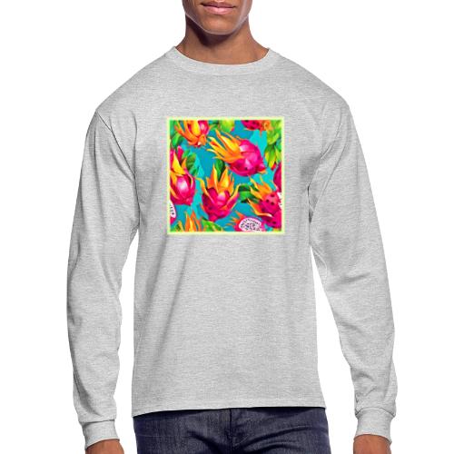 Vibrant Dragoon Fruit Pattern - Men's Long Sleeve T-Shirt