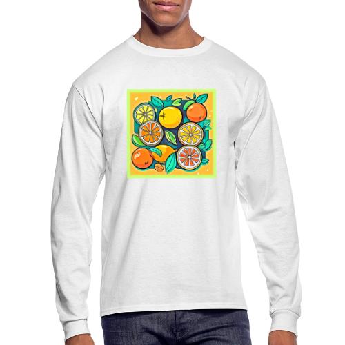 Citrus Fruit Art Design - Men's Long Sleeve T-Shirt