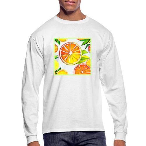 Orange Slice: Citrus Art - Men's Long Sleeve T-Shirt