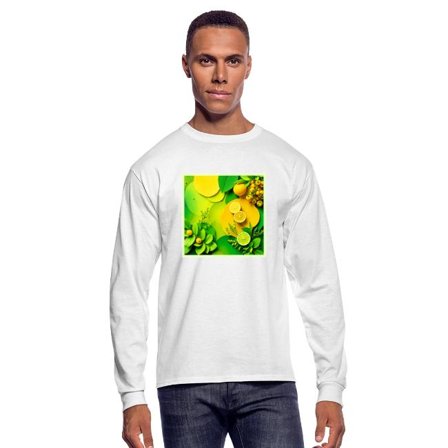 Abstract Lemon Lime Nature Art