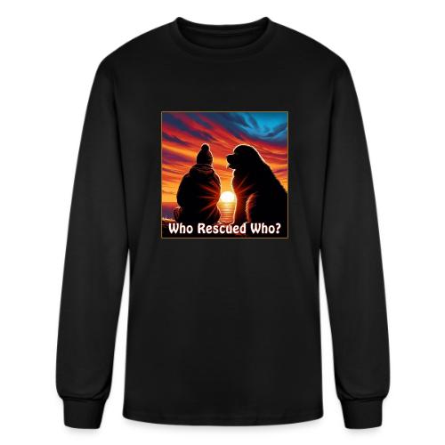 Who Rescued Who- Winter Version - Men's Long Sleeve T-Shirt