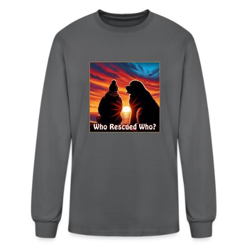Who Rescued Who- Winter Version - Men's Long Sleeve T-Shirt