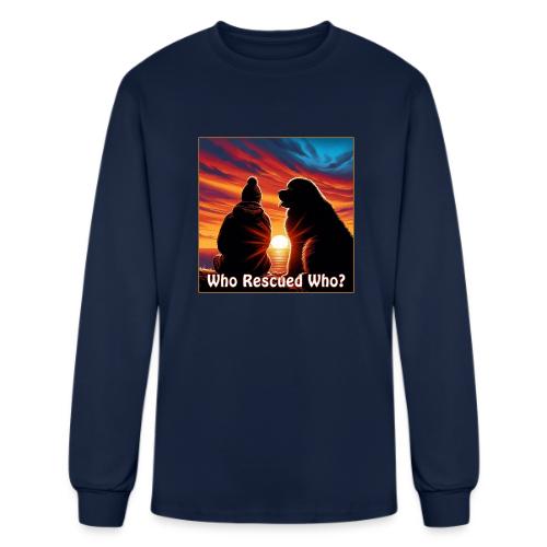 Who Rescued Who- Winter Version - Men's Long Sleeve T-Shirt