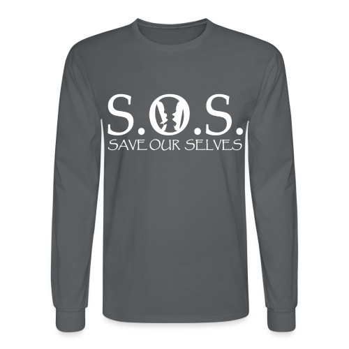 SOS WHITE4 - Men's Long Sleeve T-Shirt