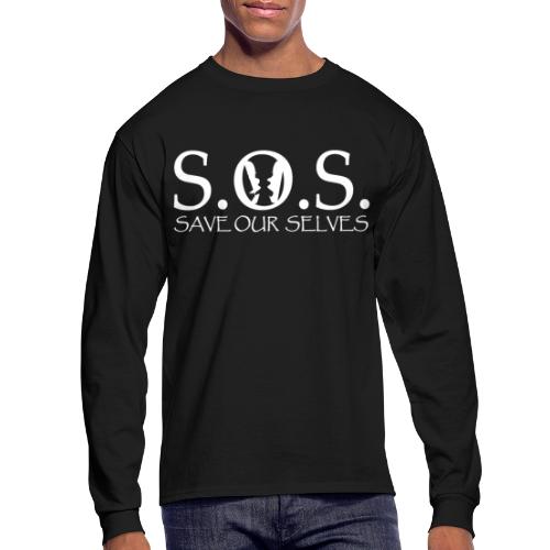 SOS WHITE4 - Men's Long Sleeve T-Shirt