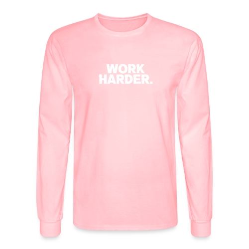 Work Harder distressed logo - Men's Long Sleeve T-Shirt