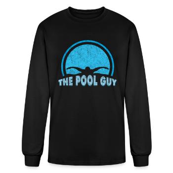 swimming pool swimming pool leisure hobby gift - Men's Long Sleeve T-Shirt - black - Front