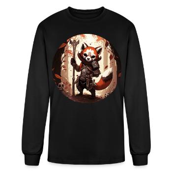 Red Panda Pathfinder Rogue Character Portrait 2 - Men's Long Sleeve T-Shirt - black - Front