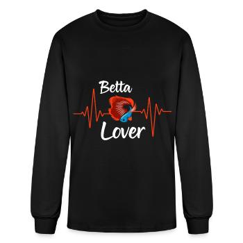 Fish Aquarist Ornamental Fish Pet - Men's Long Sleeve T-Shirt - black - Front