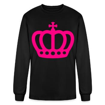 couronne - T-shirt à manches longues Homme - noir - Devant