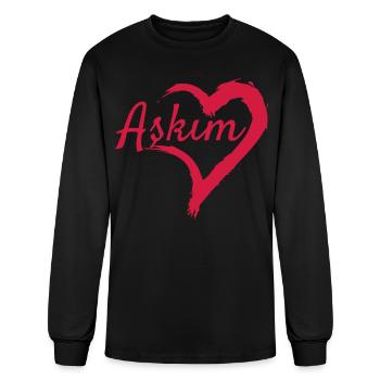 Coeur Askim turc - T-shirt à manches longues Homme - noir - Devant