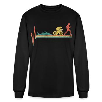 Triathlon Triathlete Vintage - Men's Long Sleeve T-Shirt - black - Front