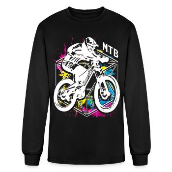 Mtb - Mountain Biker - Mountain Biking - Men's Long Sleeve T-Shirt - black - Front