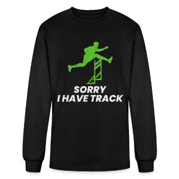 Hurdles Hurdling Hurdler Running Runner Athletes - Men's Long Sleeve T-Shirt - black - Front
