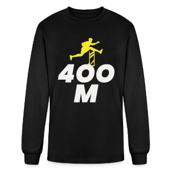 Hurdles Hurdling Hurdler Running Runner Athletes - Men's Long Sleeve T-Shirt - black - Front