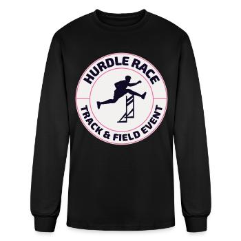 Hurdles Hurdling Hurdler Running Runner Athletes - Men's Long Sleeve T-Shirt - black - Front