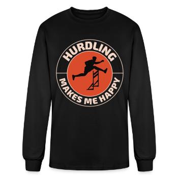 Hurdles Hurdling Hurdler Running Runner Athletes - Men's Long Sleeve T-Shirt - black - Front