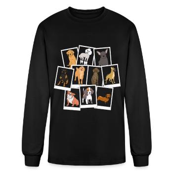 Polaroid Of Top Ten Dog Breed - Men's Long Sleeve T-Shirt - black - Front
