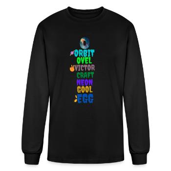 Orbit Earth sun being nearer one end the ellipse - Men's Long Sleeve T-Shirt - black - Front