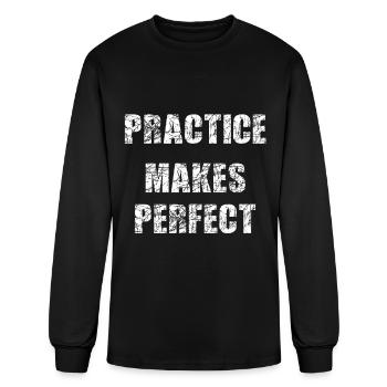 Practice makes perfect - Men's Long Sleeve T-Shirt - black - Front