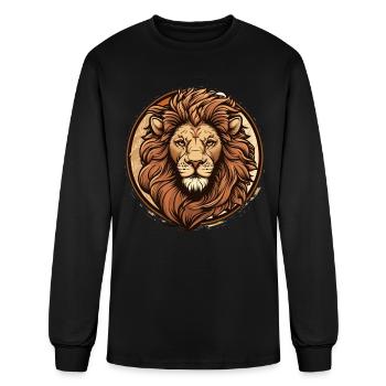 Leo Lion - Men's Long Sleeve T-Shirt - black - Front
