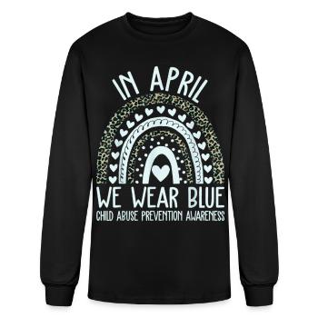 In April - Men's Long Sleeve T-Shirt - black - Front