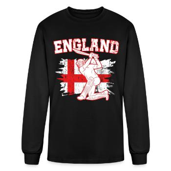 England Cricket Team English Cricket Fan Flag Gift - Men's Long Sleeve T-Shirt - black - Front