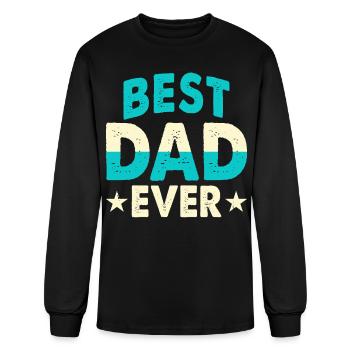 Best dad ever - Men's Long Sleeve T-Shirt - black - Front