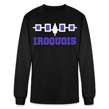 The Iroquois Hiawatha Belt - Men's Long Sleeve T-Shirt - black - Front