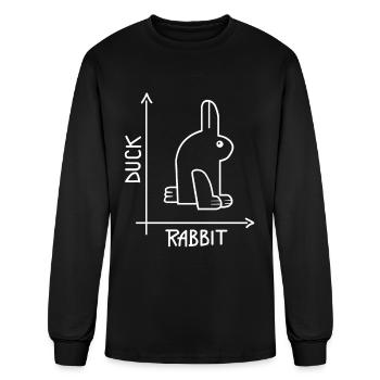 Duck or rabbit Optical Illusion - Men's Long Sleeve T-Shirt - black - Front