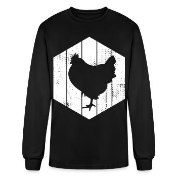 Hen Drawing - Men's Long Sleeve T-Shirt - black - Front