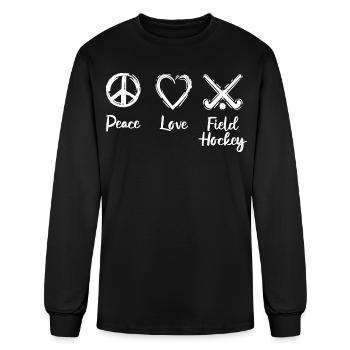I Love Field Hockey - Men's Long Sleeve T-Shirt - black - Front