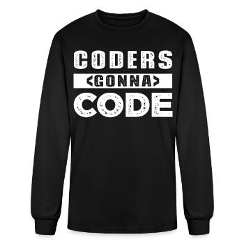 Programming Joke - Men's Long Sleeve T-Shirt - black - Front