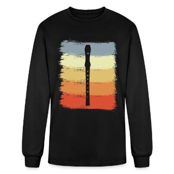 Vintage Flute - Men's Long Sleeve T-Shirt - black - Front