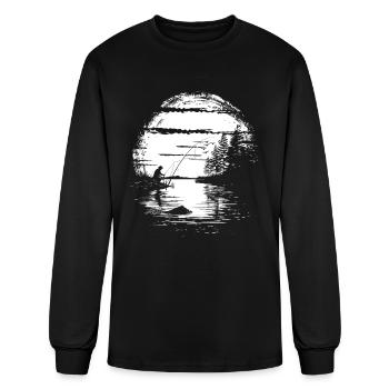 Fishing - Men's Long Sleeve T-Shirt - black - Front