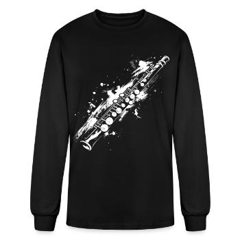 Flute - Men's Long Sleeve T-Shirt - black - Front