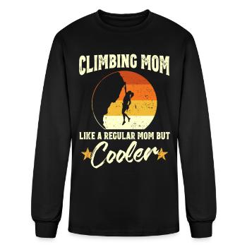 Climbing Mom Like A Regular Mom But Cooler Rock - Men's Long Sleeve T-Shirt - black - Front