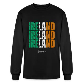 Ireland flag, Irish pride - Men's Long Sleeve T-Shirt - black - Front