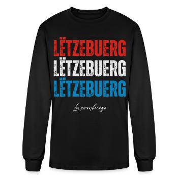 Luxembourg flag, Luxembourger pride - Men's Long Sleeve T-Shirt - black - Front