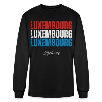 Luxembourg flag, Luxembourger pride - Men's Long Sleeve T-Shirt - black - Front