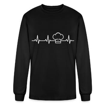 Cook Hat Heartline - Men's Long Sleeve T-Shirt - black - Front