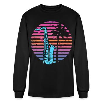 90s Saxophone - Men's Long Sleeve T-Shirt - black - Front