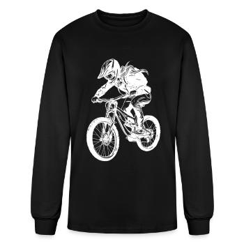 Mountain Biker Girl - Men's Long Sleeve T-Shirt - black - Front