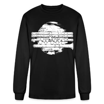Flute Drawing - Men's Long Sleeve T-Shirt - black - Front