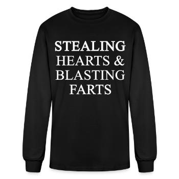 Stealing Hearts Blasting Farts - Men's Long Sleeve T-Shirt - black - Front