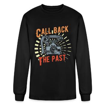 Old Telephone - Men's Long Sleeve T-Shirt - black - Front