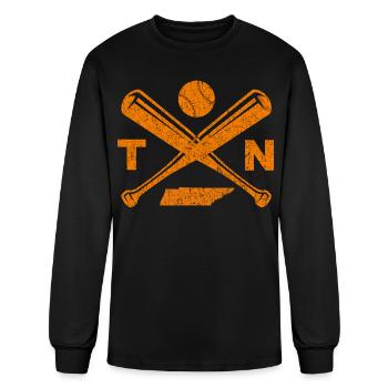 Tennessee Baseball Bats Ball Baseball Player - Men's Long Sleeve T-Shirt - black - Front