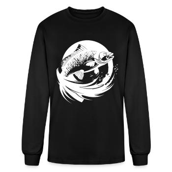 Fish Drawing - Men's Long Sleeve T-Shirt - black - Front