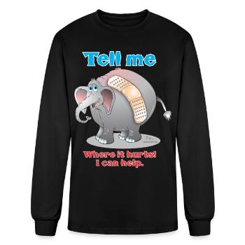 Elephant Bandage Comfort T-Shirt - Men's Long Sleeve T-Shirt - black - Front